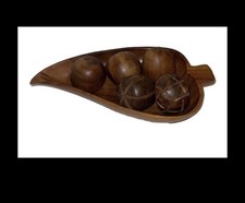 Nice MCM Vintage Wooden Bowl Of Fruit picture