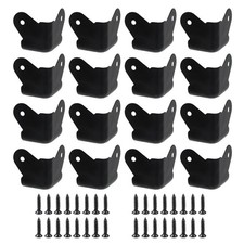 16PCS Heavy Duty Metal Speaker Corner Guards Black for Amplifier Cabinets Kit picture