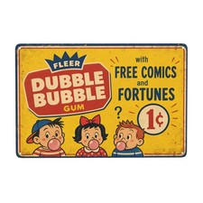 Vintage Dubble Bubble Gum Retro Vintage 8x12 Inch Metal Wall Decor Sign picture