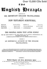 1841 English Hexapla Bible-Samuel Bagster-6 New Testament Translations-Study-CD picture