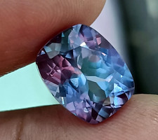 NATURAL Loose Montana Bi-Color Change Sapphire Cushion Cut GEMSTONE 6.95 Ct picture