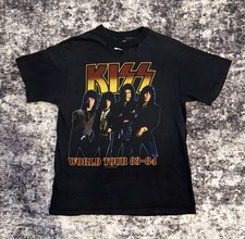 Vintage KISS World Tour 1983-84 Hanes USA T-Shirt M 38-40 SZ Medium • Distressed picture
