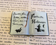 LIMOGES France HALLOWEEN Peint Main Hinged Trinket Box picture