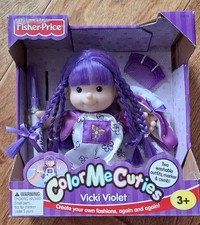 Vtg Fisher-Price Color Me Cuties Veronica Violet Purple Interactive Doll 2000 picture