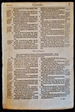 1572 Bishops Bible Leaf, 2nd Folio Edition ~WE CHOOSE~ picture