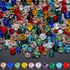 1000 Pcs Glass Beads Bulk Assorted Crystal Beads for Jewelry Making Colorful Fac picture