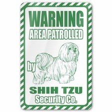 Shih Tzu Security Co Aluminum Sign picture
