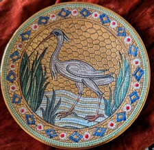 Vintage Veneto Flair Mosaic Pelican Plate picture