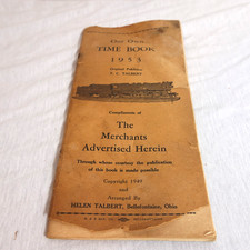 Railroad Time Book for Rates of Pay 1953 Helen Talbert, Bellefontaine Ohio picture