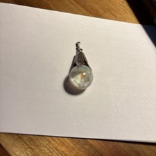 Vintage Floating Opals Pendant Sterling Silver Tulip Cap picture