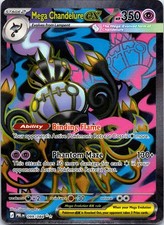 Mega Chandelure ex 099/084 Ultra Rare Pitch Black Pokemon Holo Near Mint picture