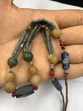 Antique natural stone necklace serpentine, agate, lapis lazuli stone super uniqu picture