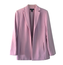 NWT Dialogue QVC Jacket WOOL/CASHMERE BLEND Lilac Pink/Purple Pockets 24 PLUS picture