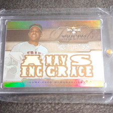 Topps Willie Mays GAME USED RELIC this one's VERY PRETTY MY FAV MAYS CARD picture