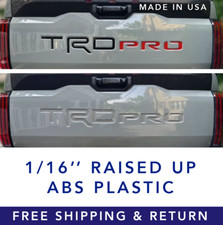 BLACK RED TAILGATE Letters for Toyota Tundra TRD Pro 2022 23 2024 2025 NOT VINYL picture