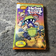 The Rugrats Movie VHS Clamshell Vintage 90s Video Tapes Movies Orange Tape picture