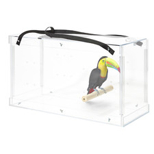 Pennzoni Large Bird Carrier Travel Cage Fully Acrylic Display Noise Isolating picture