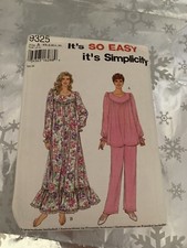 ❤️It's so easy it's Simplicity 9325 Nightgown and Pajamas Uncut Sizes XS-XL picture