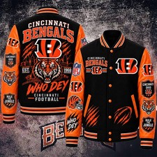Personalized Cincinnati Bengals Football Baseball Jacket - ALL PRINT, S to 5XL picture
