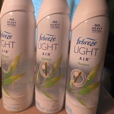3 Febreze Light Air Fresh Scent Air Bamboo Fragrance Room Spray 8.8 oz ea New FS picture