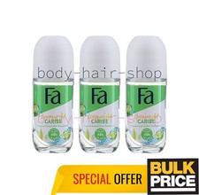 Fa Limones Del Caribe Deodorant Roll-On Long-Lasting Fresh Exotic Scent 3-Pack picture