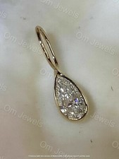 2Ct Pear Cut VVS1 Diamond Solitaire Pendant 18