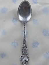Antique Paye Baker Sterling Silver Yellowstone Park Old Faithful Souvenir Spoon picture