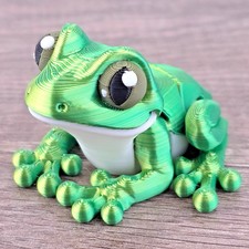 Mini Frog 3D Printed Articulated Flexi Fidget Toy Cute Desk Pet picture