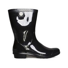 UGG SIENNA BLACK WATERPROOF RUBBER BOOT WOMEN'S RAIN BOOTS SIZE US 12/UK 10 NEW picture