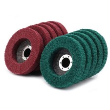 10Pcs 180/320 Grit Nylon Fiber Flap Disc Metal Polishing Wheel, Abrasive Buffing picture