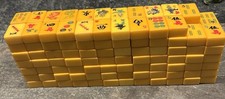 Vintage MahJong Set 168 Tiles  4 racks -  butterscotch picture