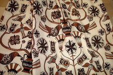 Vtg REMADE One Pr Custom Drapes NEW Lining Pinch pleat Harlequin Birds 84