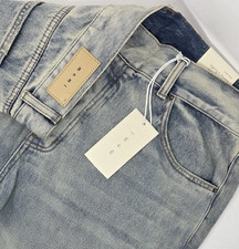 NEW mnml Distressed Straight Leg Jeans Mens Size 40 Faded Blue 34