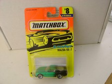 1996 MATCHBOX SUPERFAST #8 GREEN +& BLACK MAZDA RX7 NEW ON CARD picture