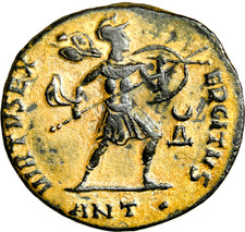 VERY ATTRACTIVE Maximianus, second reign, 307-308. Follis Mars Double Follis picture