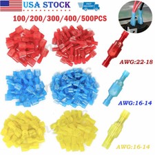 100-500pcs Insulated Nylon Female Male Spade Wire Connectors Crimp Terminals Kit picture