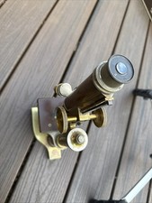 Antique 19th Antique Bausch & Lomb Brass Compound Microscope Serial 25885  picture