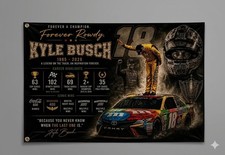 Kyle Fan Busch #18 Nascar Car Racing 2x3,3x5,4x6,5x8FT Flag Wall Decore Banner picture