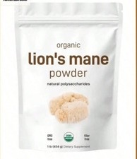 Organic Lion's Mane Mushroom Powder |     16 Oz |     Vegan Mushroom Powder... picture