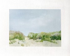 8x10 Original Oil Landscape Painting Seascape Impressionist Beach Dunes Signed picture