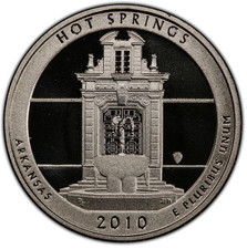 2010-S Clad Proof Hot Springs National Park Quarter 25C picture