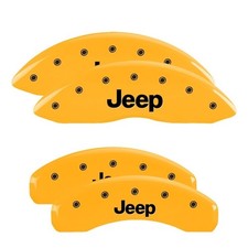MGP 42020SJEPYL Yellow Front Rear Caliper Covers for 2022 Jeep Grand Cherokee WK picture