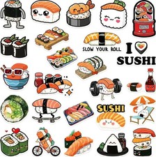 🔥 Kawaii Sushi Stickers | Lot of 10 | Die-Cut | Colorful | 50+ | TCG Nerd HQ picture