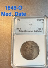 1846-O Seated Liberty Half Dollar 50C Silver NNC G06 Medium Date picture
