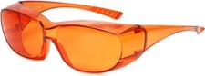 Calabria 6000 Dark Orange Large Fit Oven Eyewear Men r Safety Glasses Fitover Pr picture