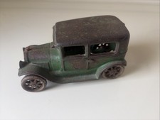 Vintage Cast Iron Green 1920s Sedan Coupe Toy Car Made In USA picture