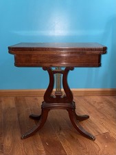 Late 19th Century Antique Mahogany Fold Top Card Game Table picture