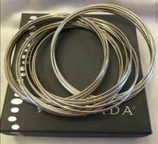 Silpada 21 Salute Interlocking Bangle Sterling Silver Bracelet B0640  picture