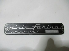 Schild Type Plate Pininfarina Classic Alfa Spider Fiat Ferrari Hardtop S92 picture