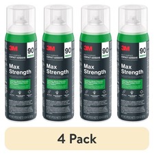(4 Pack) 3M Max Strength 90 Spray Adhesive 12.6 oz Heavy Duty FREESHIP picture